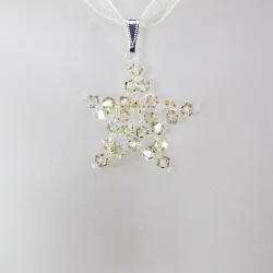 Pendant 30cm - Lyra-Yellow Organza - Pendant 30cm - Laiton argenté